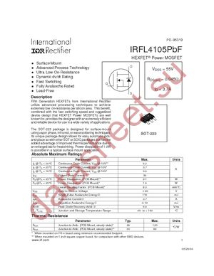 IRFL4105TRPBF datasheet  